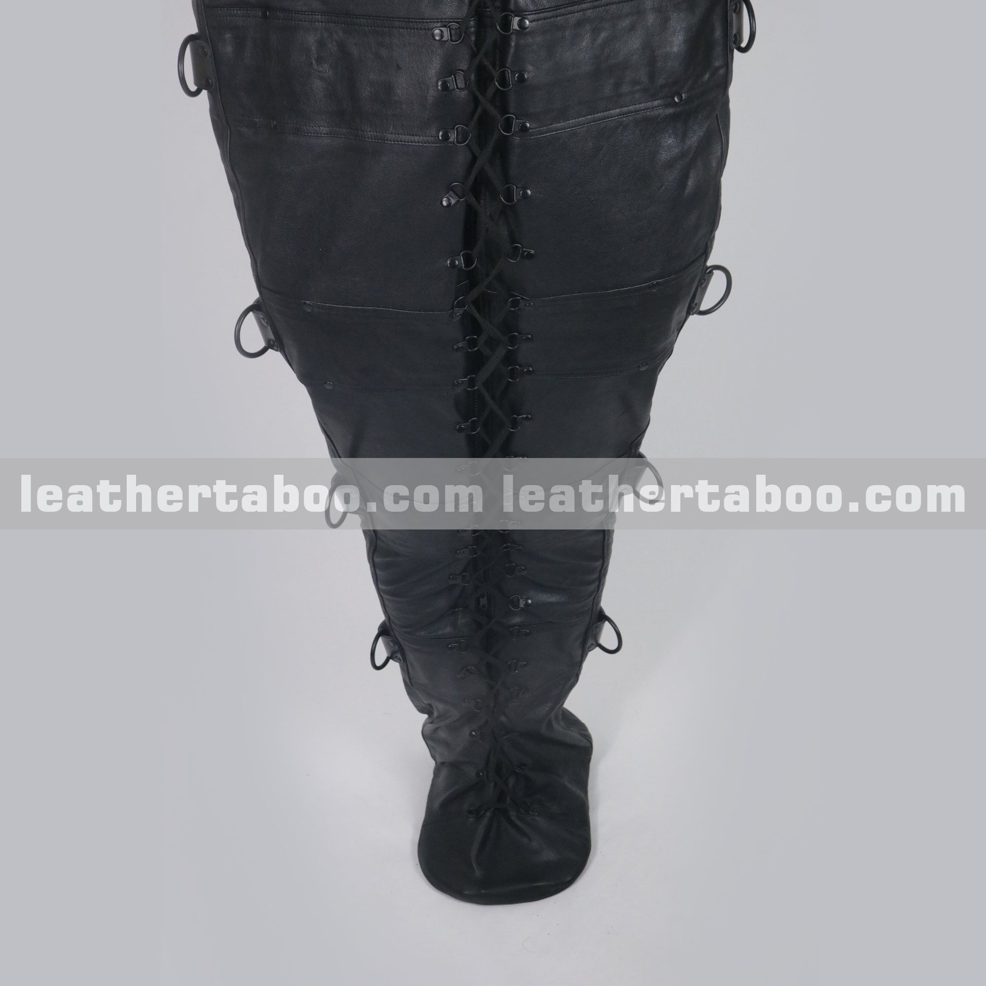 Full-Body Leather Sleep Sack with Straps & D-Rings – Premium Cowhide Heavy-Duty Restraint Gear