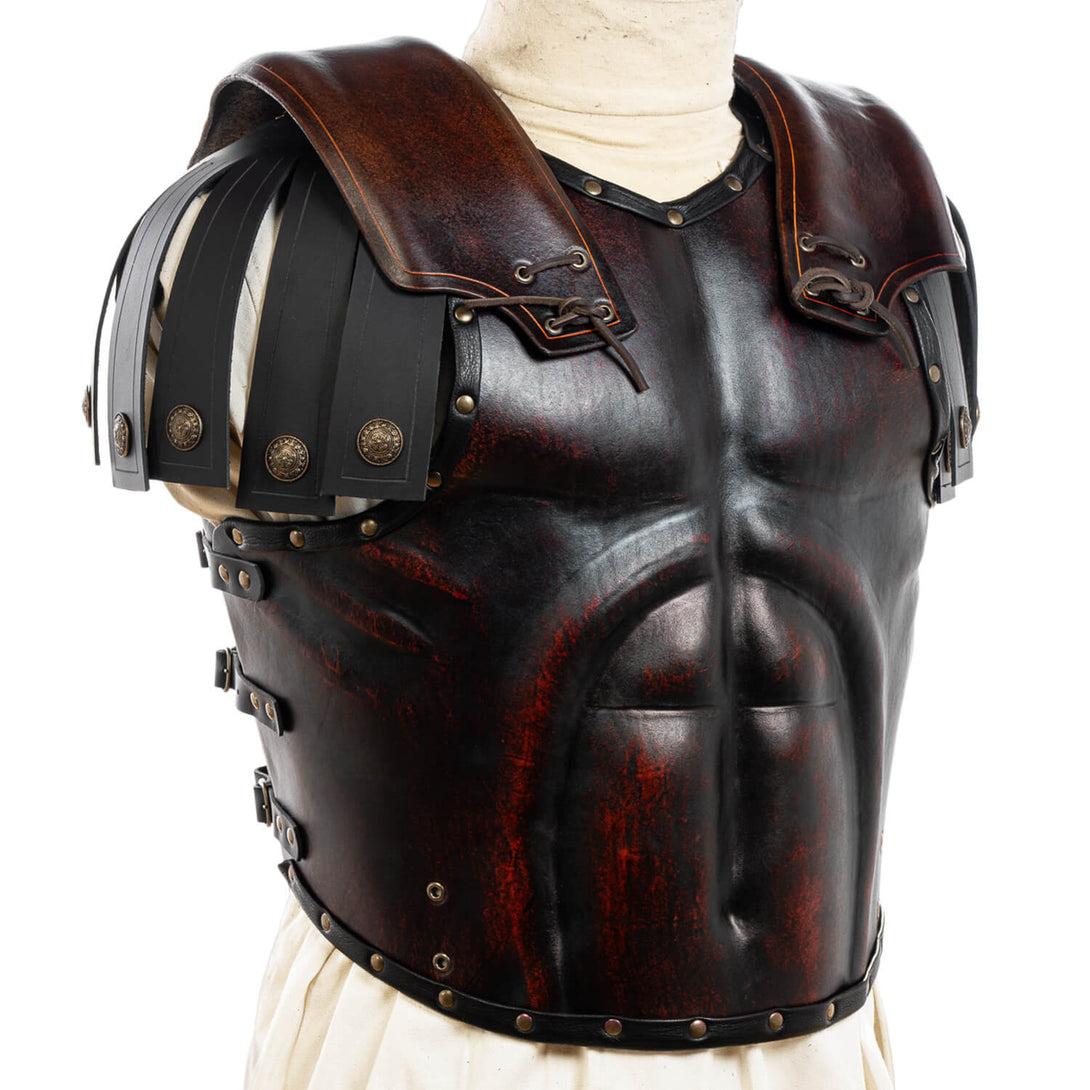 Men's Premium Leather Medieval Cuirass Roman Armor With Breastplate & Bracer Costume Set For LARP, Cosplay & Theatrical Wear