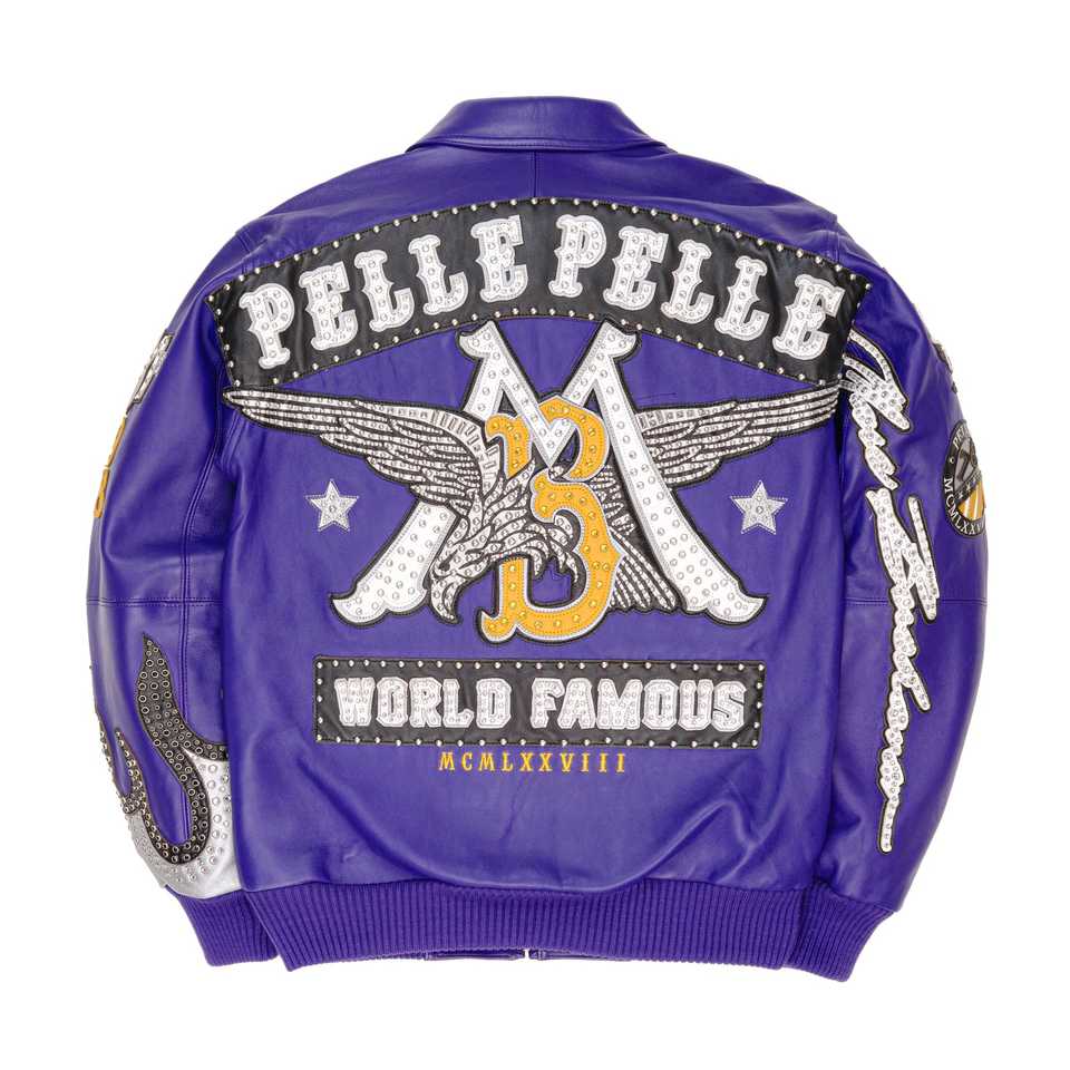 Premium Cowhide Leather Pelle Pelle Purple Jacket for Men