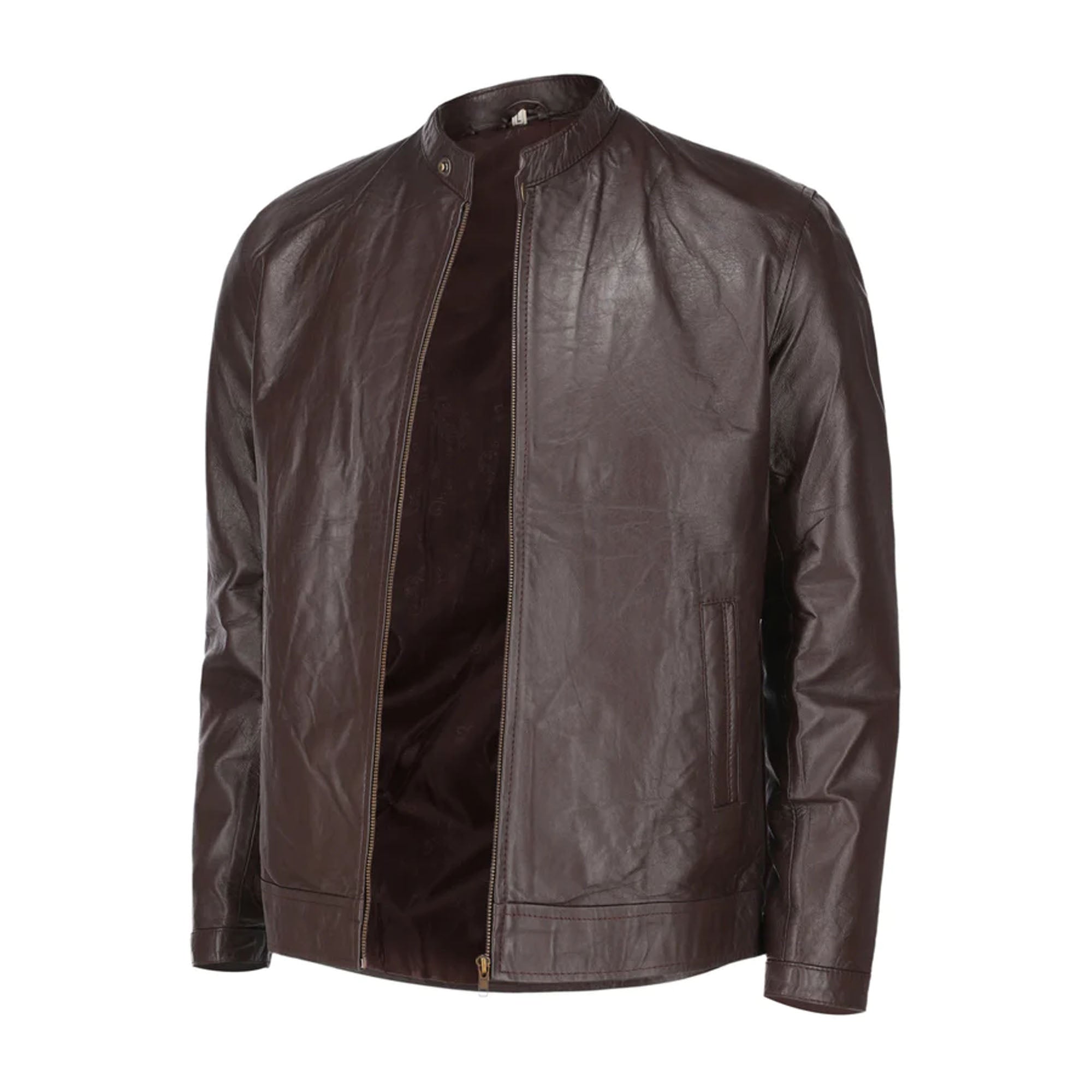 Brown Men's Pure Sheep Leather Jacket