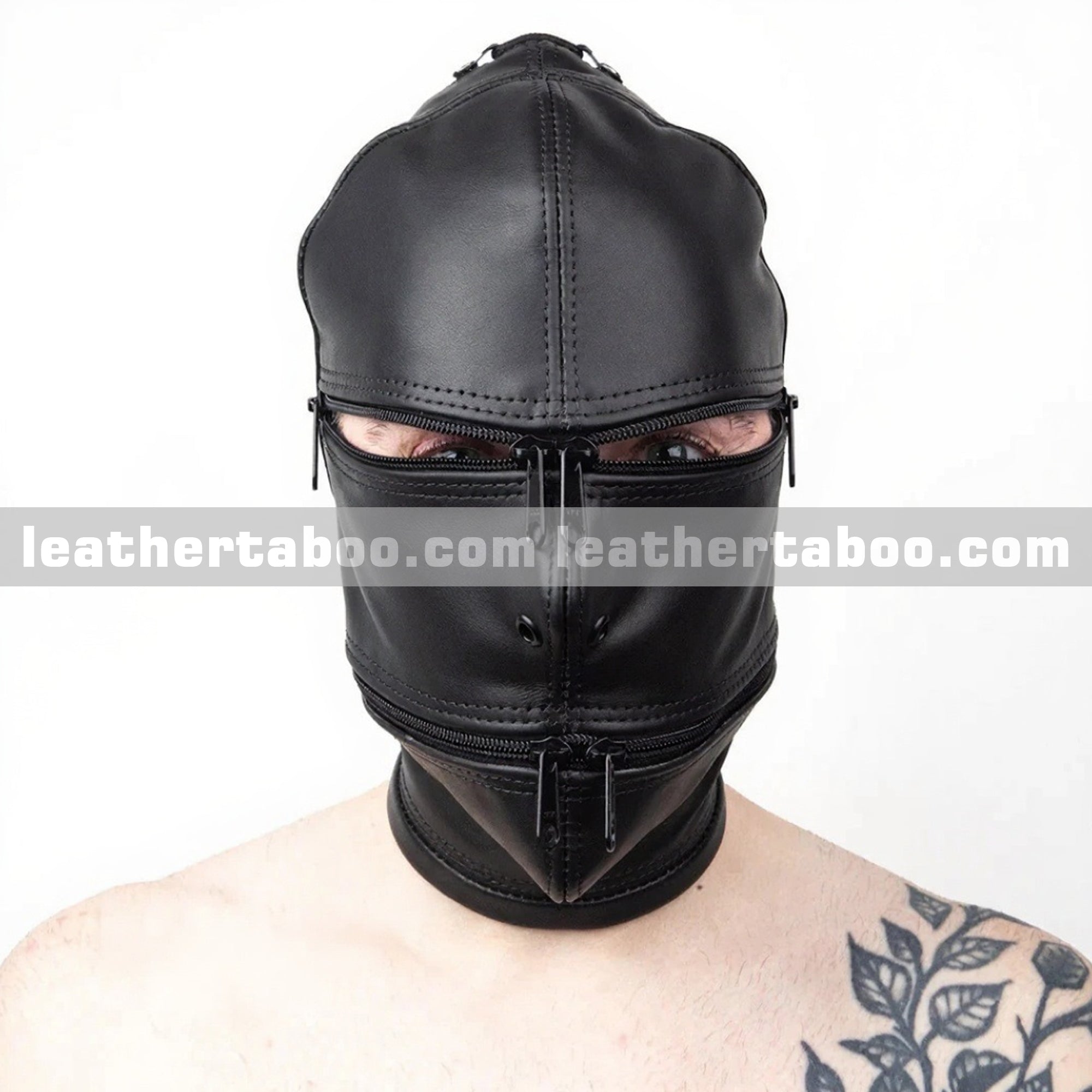 Cyclone Hood – Full Coverage Bondage Mask with Breathing Ports