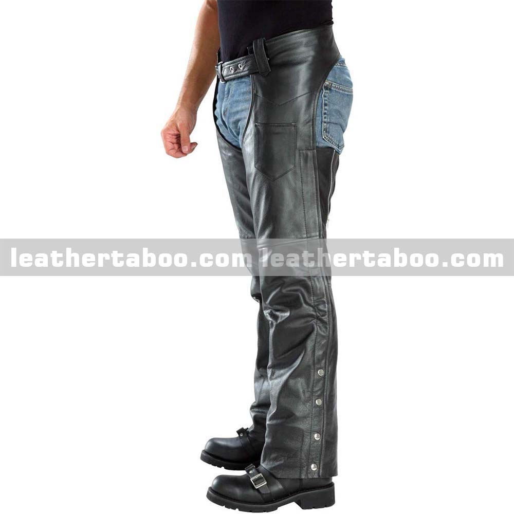 Premium Leather Chaps | Classic Motorcycle Riding Gear | Stylish Western & Biker Leather Chaps - Leather taboo