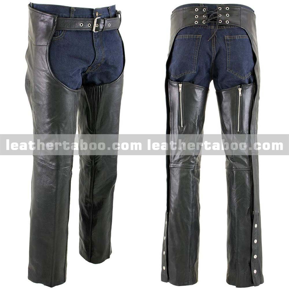 Premium Leather Chaps | Classic Motorcycle Riding Gear | Stylish Western & Biker Leather Chaps - Leather taboo