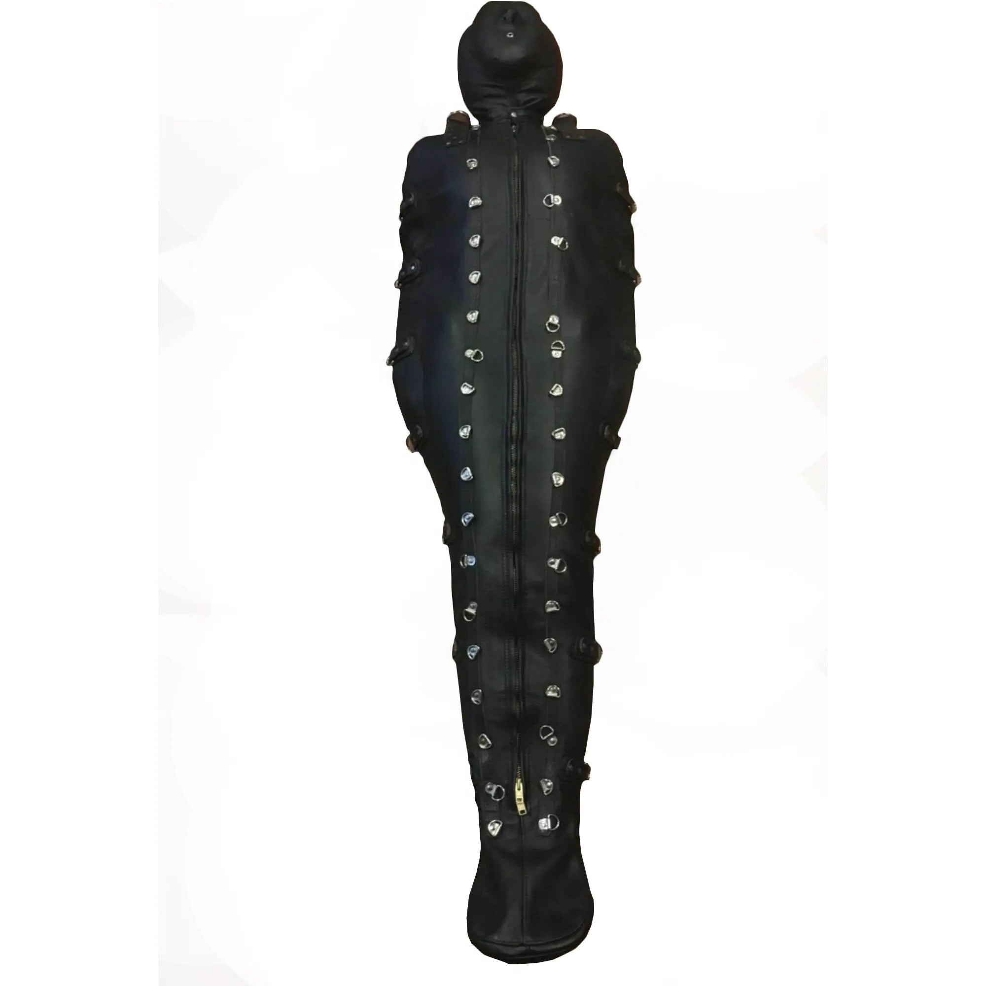 Cowhide leather sleep sack body bag full view front