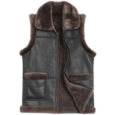 Men's Real Sheepskin Heavy Duty Handmade Shearling Waistcoat