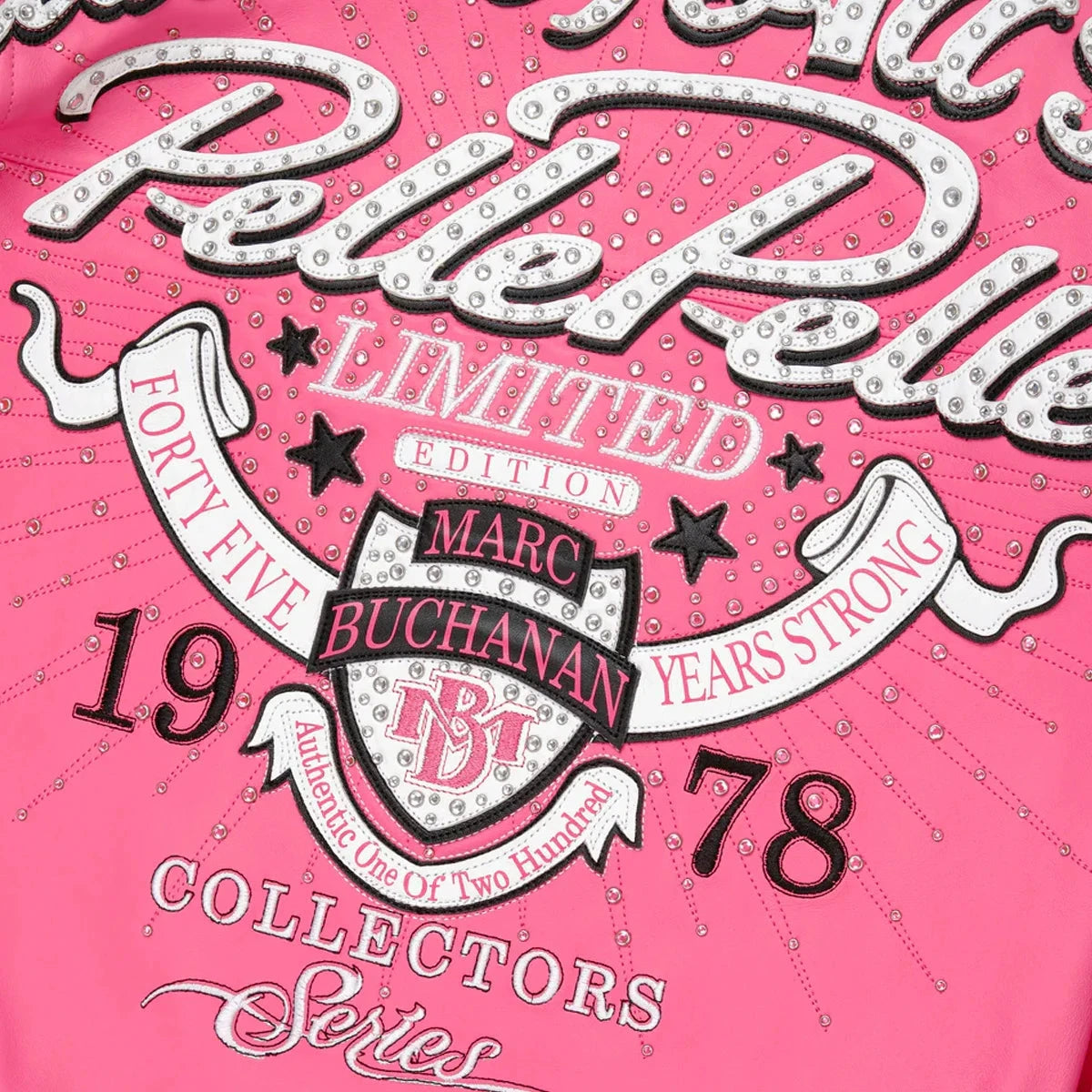 Pelle Pelle Greatest Of All Time Marc Buchanan 1978 Pink Leather Jacket leathertaboo.com
