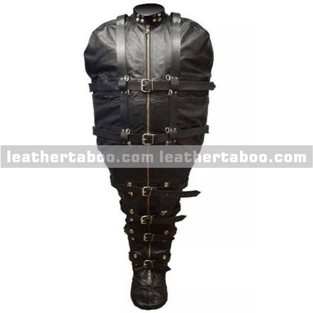 Heavy Duty Leather Sleep Sack with Straps & Zipper leathertaboo.com