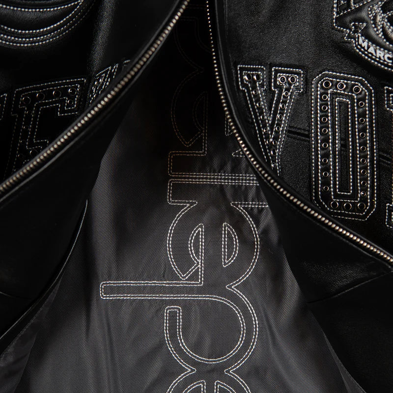 Pelle Pelle x FISLL City of Knicks Women’s Black Leather Jacket leathertaboo.com
