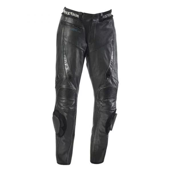 Men’s Real Leather Biker Pants (Black BLUF Motorcycle Trousers)