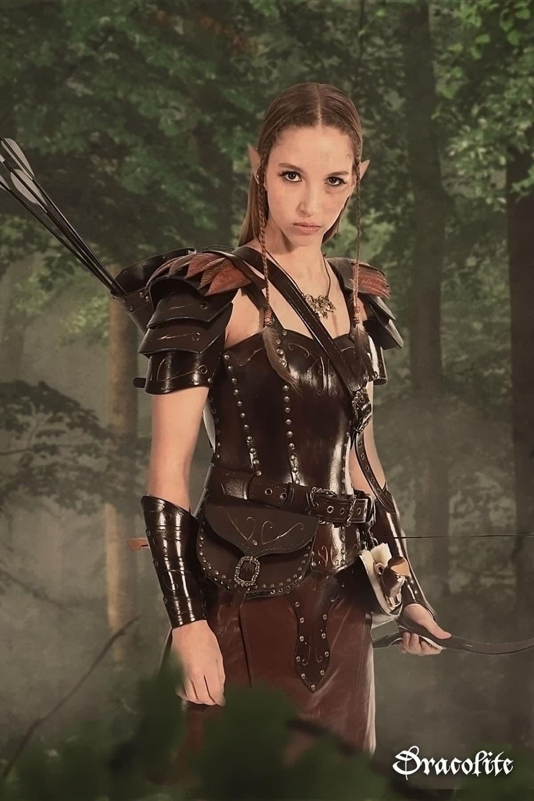 The Real Leather Armor - She-Elf Warrior New-33