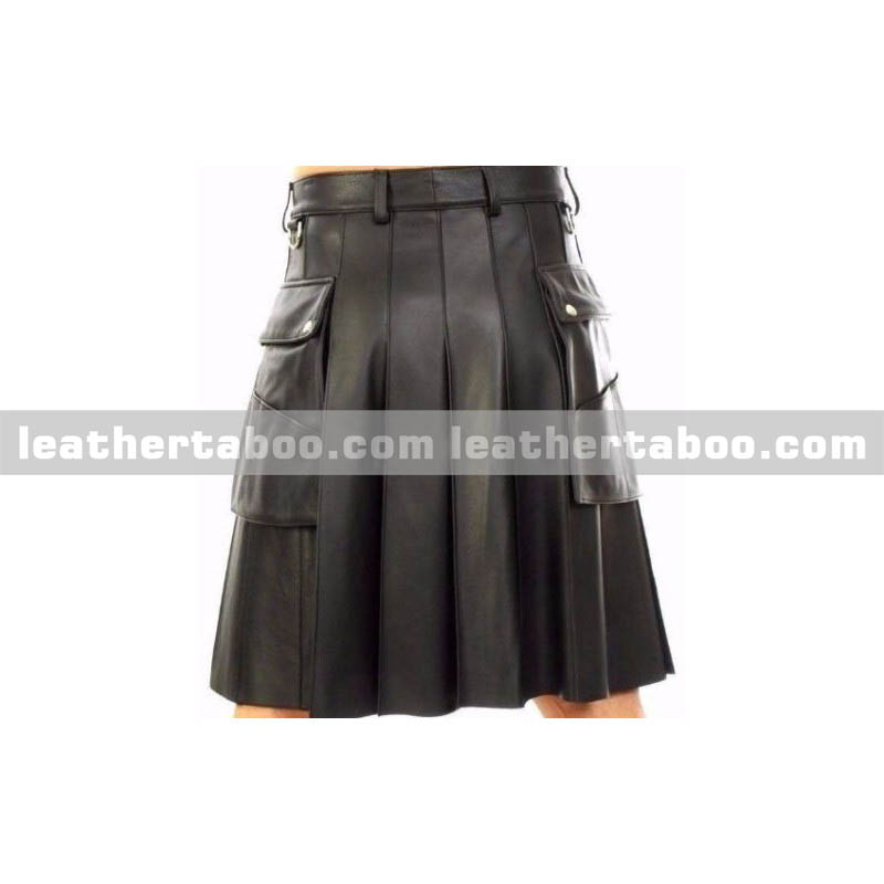 Men's Genuine Leather Kilts – Classic Utility Design
