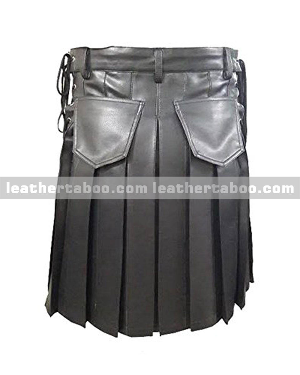 Men's Genuine Leather Kilts – Classic Utility Design