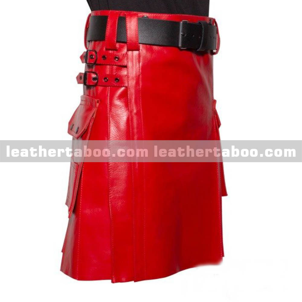 Men's Genuine Leather Kilts – Classic Utility Design
