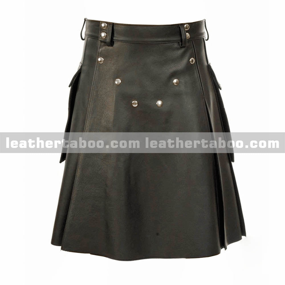 Men's Genuine Leather Kilts – Classic Utility Design