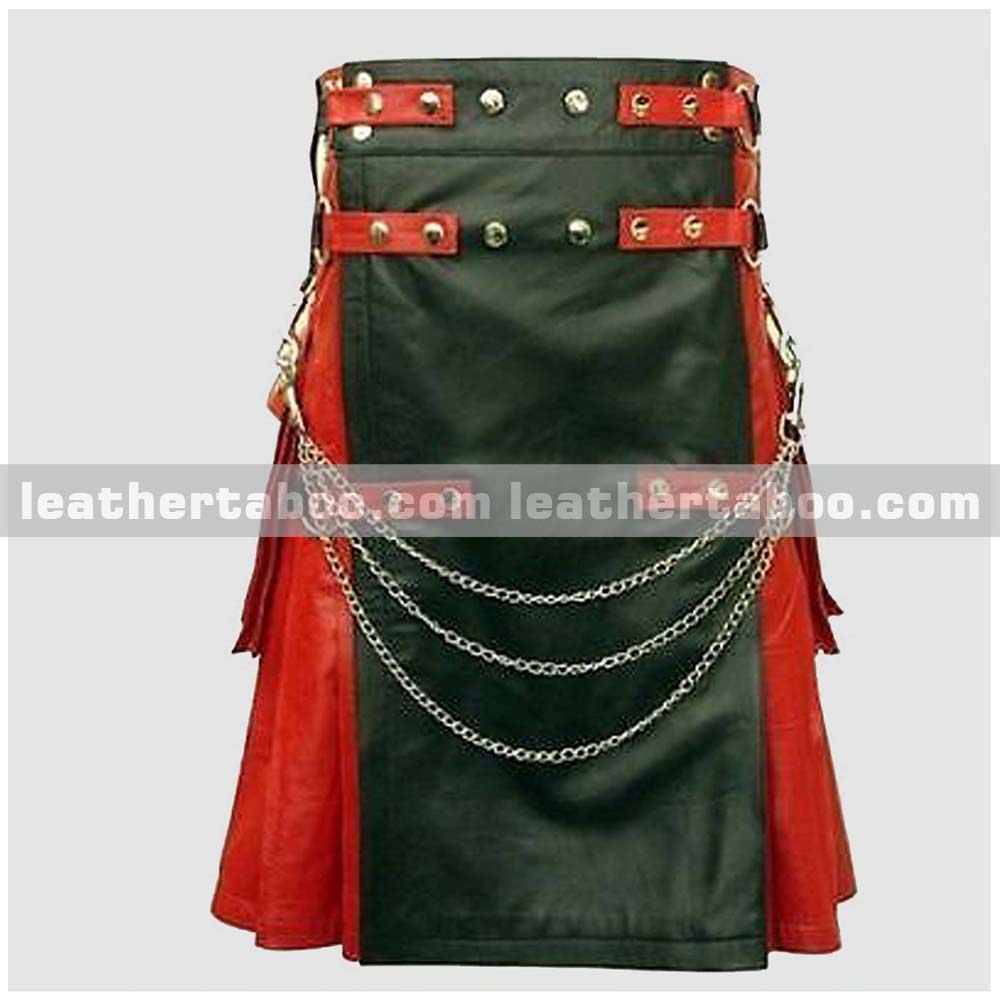 Men's Genuine Leather Kilts – Classic Utility Design