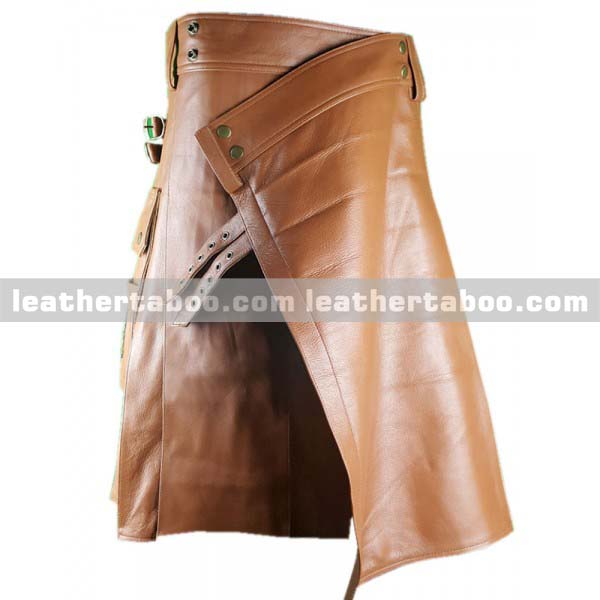 Men's Genuine Leather Kilts – Classic Utility Design