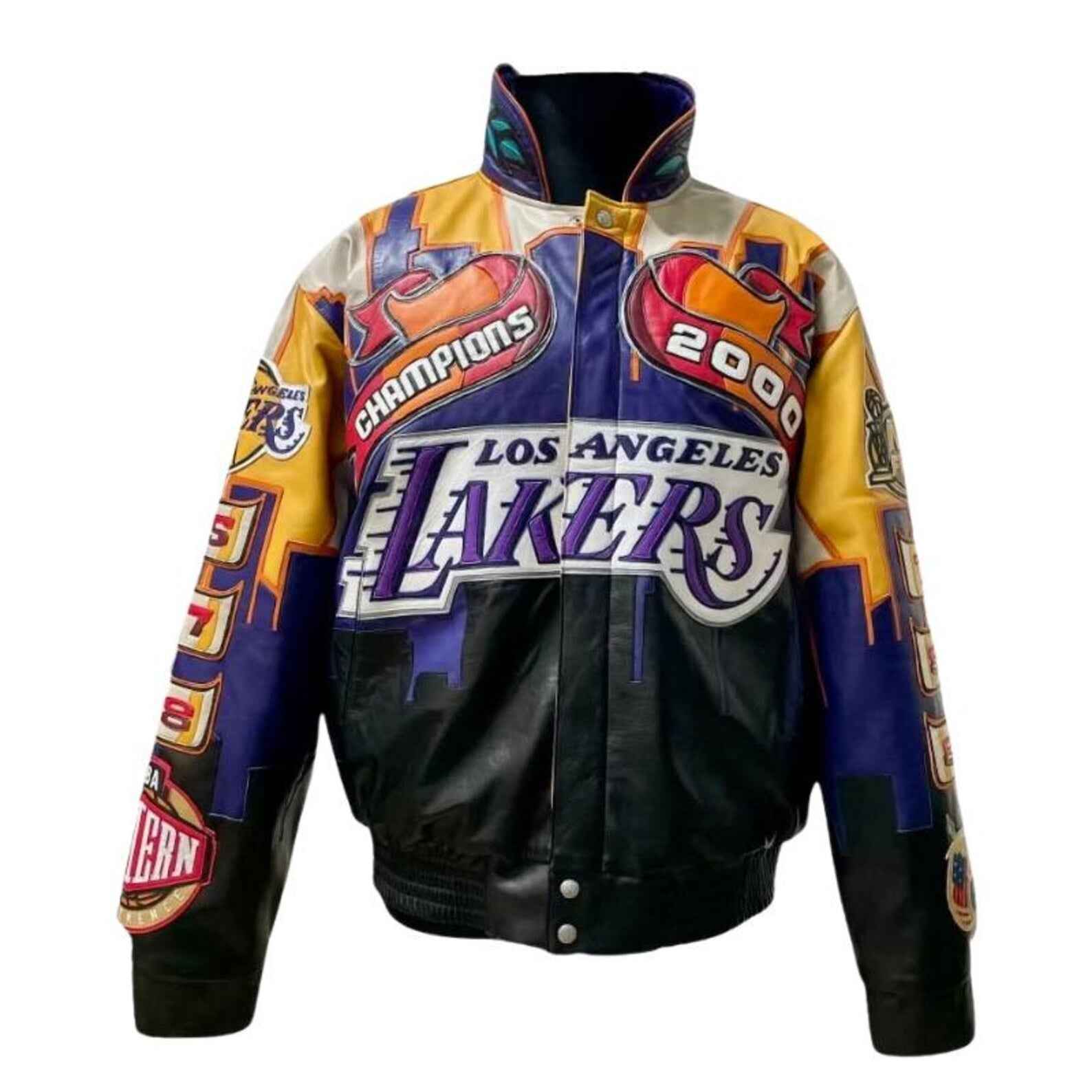 Premium Los Angeles Lakers 2000 Champions Leather Jacket – Luxury NBA Outerwear