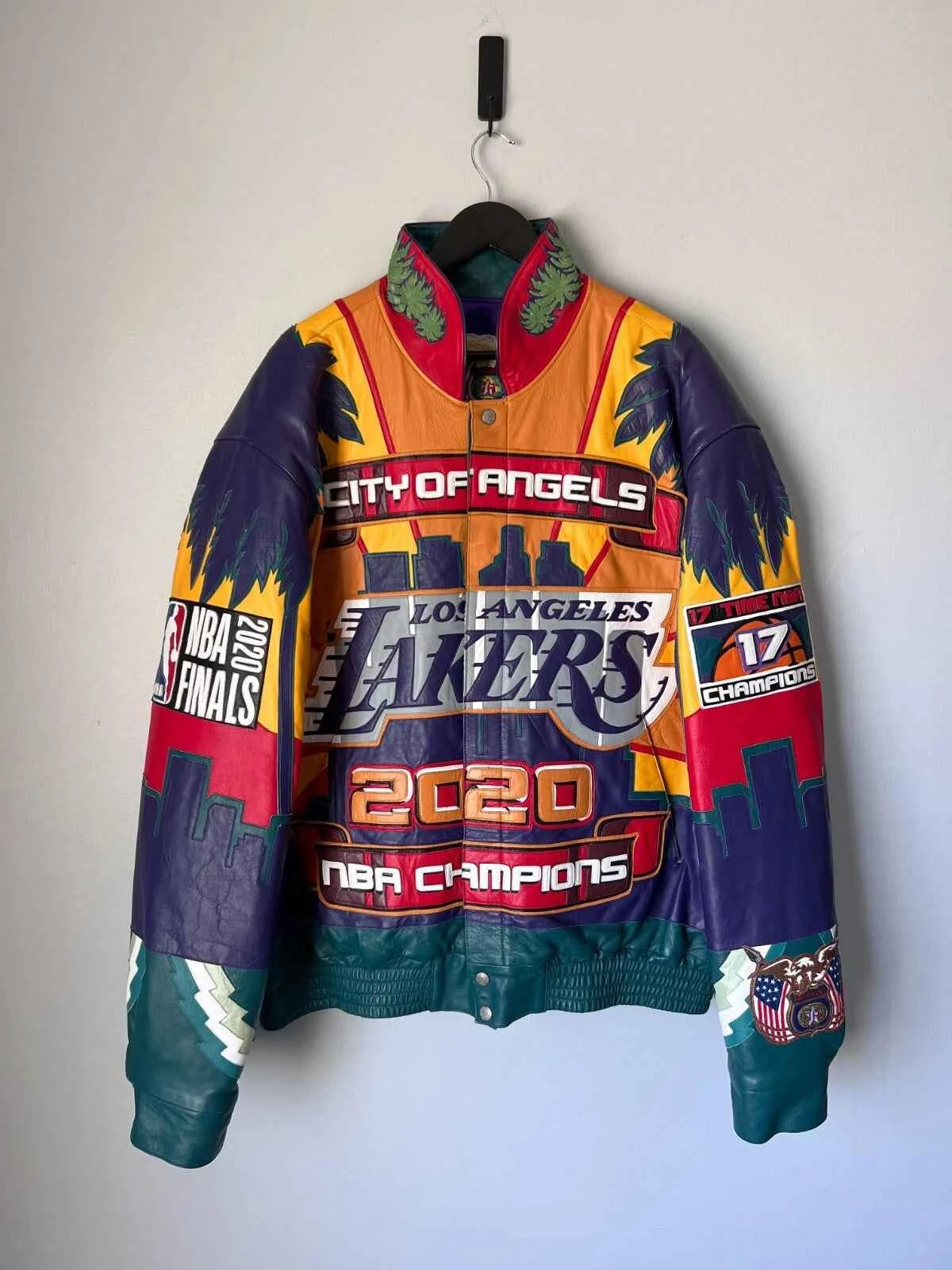 Los Angeles Lakers 2020 Championship Commemorative Leather Jacket