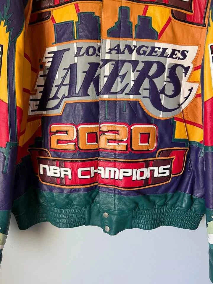 Los Angeles Lakers 2020 Championship Commemorative Leather Jacket