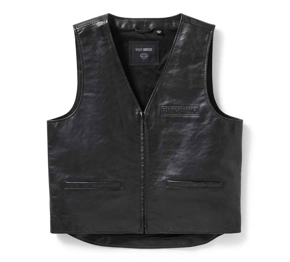 Men's Bar & Shield Leather Vest