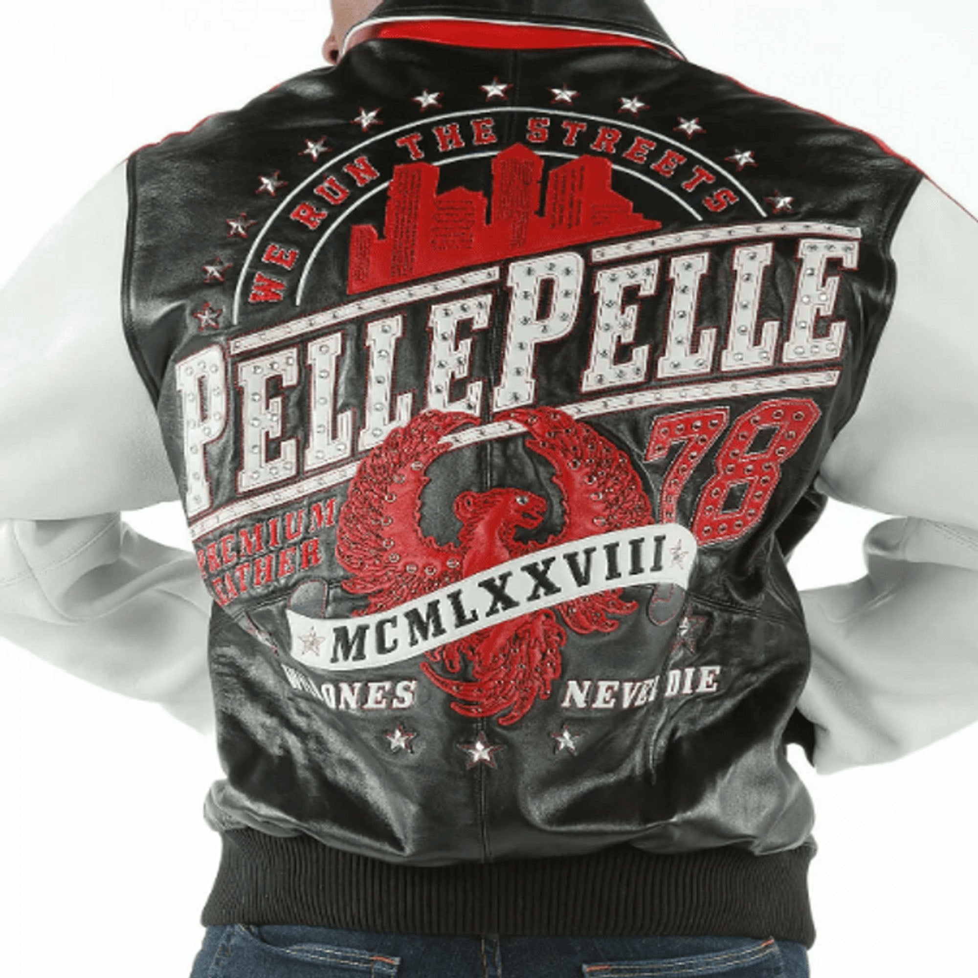 Black Wild Ones Pelle Pelle Studded Leather Jacket