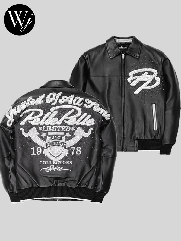 Premium Cowhide Leather Pelle Pelle Black Jacket for Men