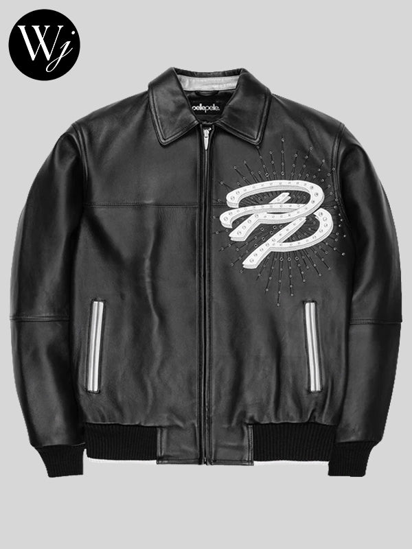 Premium Cowhide Leather Pelle Pelle Black Jacket for Men