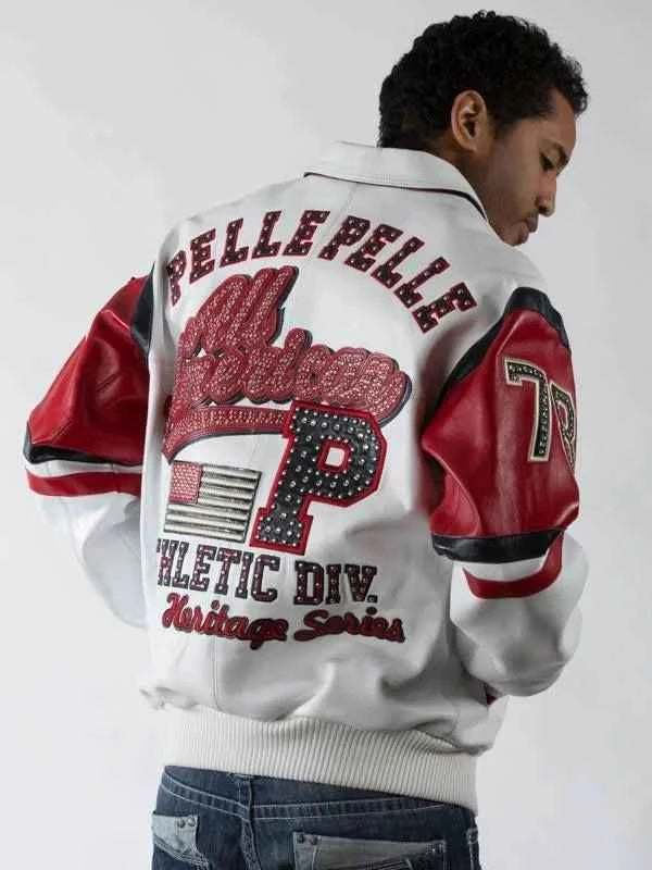 Men’s Pelle Pelle All American White Leather Jacket