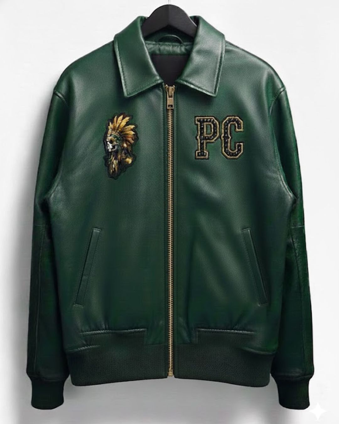 PelleChic Renegades Embroidered Leather Jacket – Skull Warrior Edition leathertaboo.com