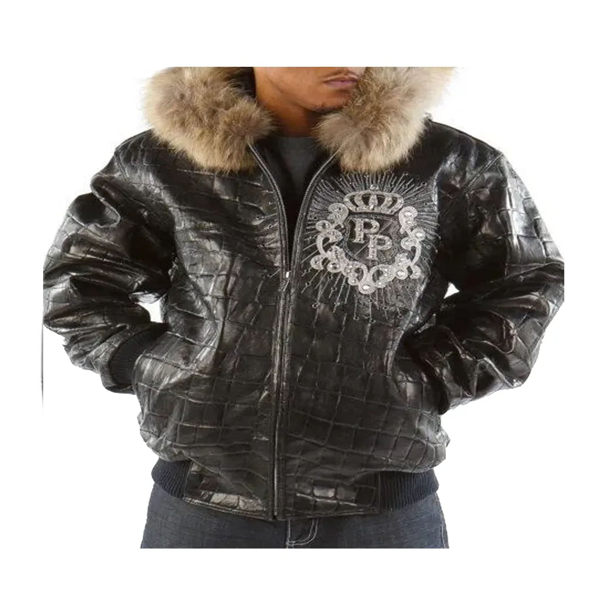 Pelle Pelle Crest leather jacket front view
