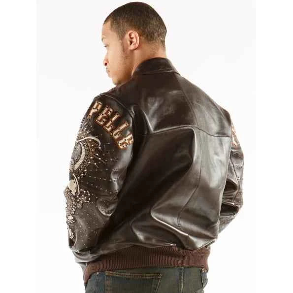 Pelle Pelle Dark Brown Dragon Leather Jacket – Men