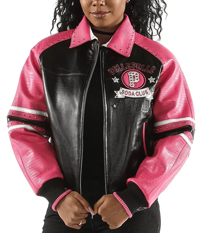 Vintage Club Black Leather Jacket, side view