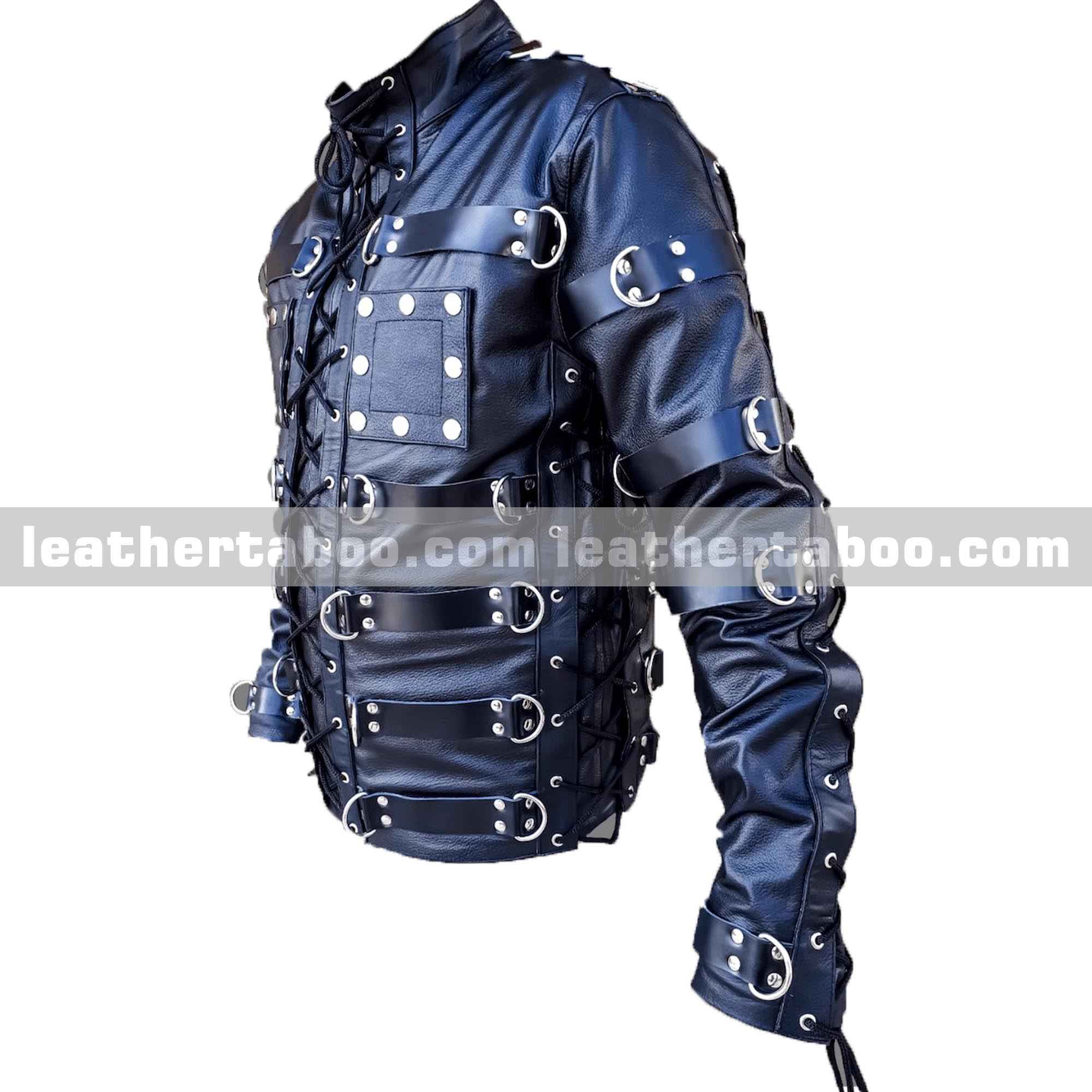 Real Leather Heavy Duty bondage Straitjacket Clubwear Straight Jacket