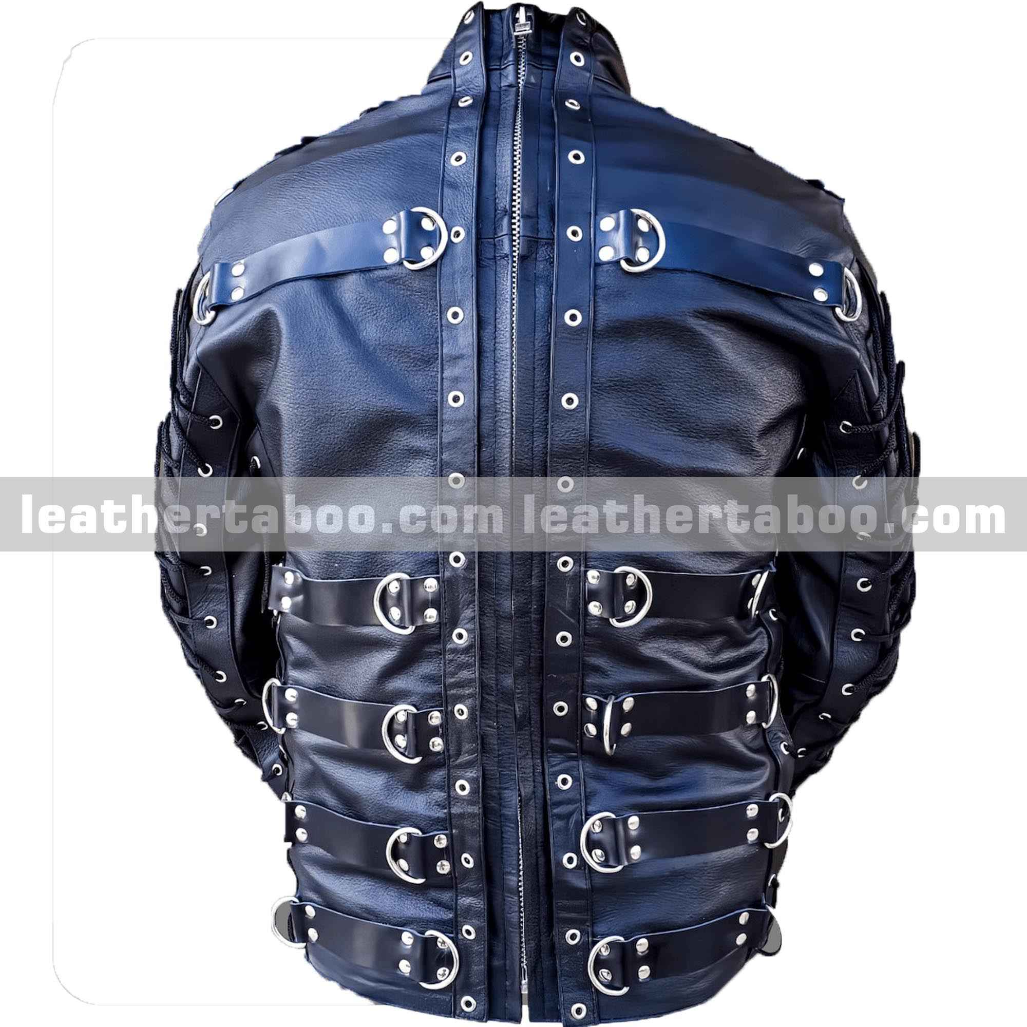 Real Leather Heavy Duty bondage Straitjacket Clubwear Straight Jacket