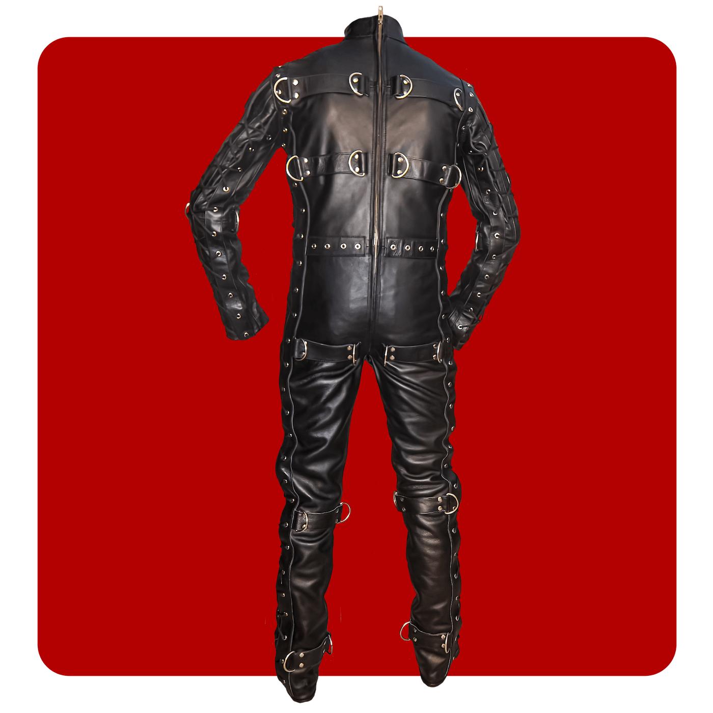 Total Lockdown Restraint BDSM Leather Straitjacket Suit For Roleplay