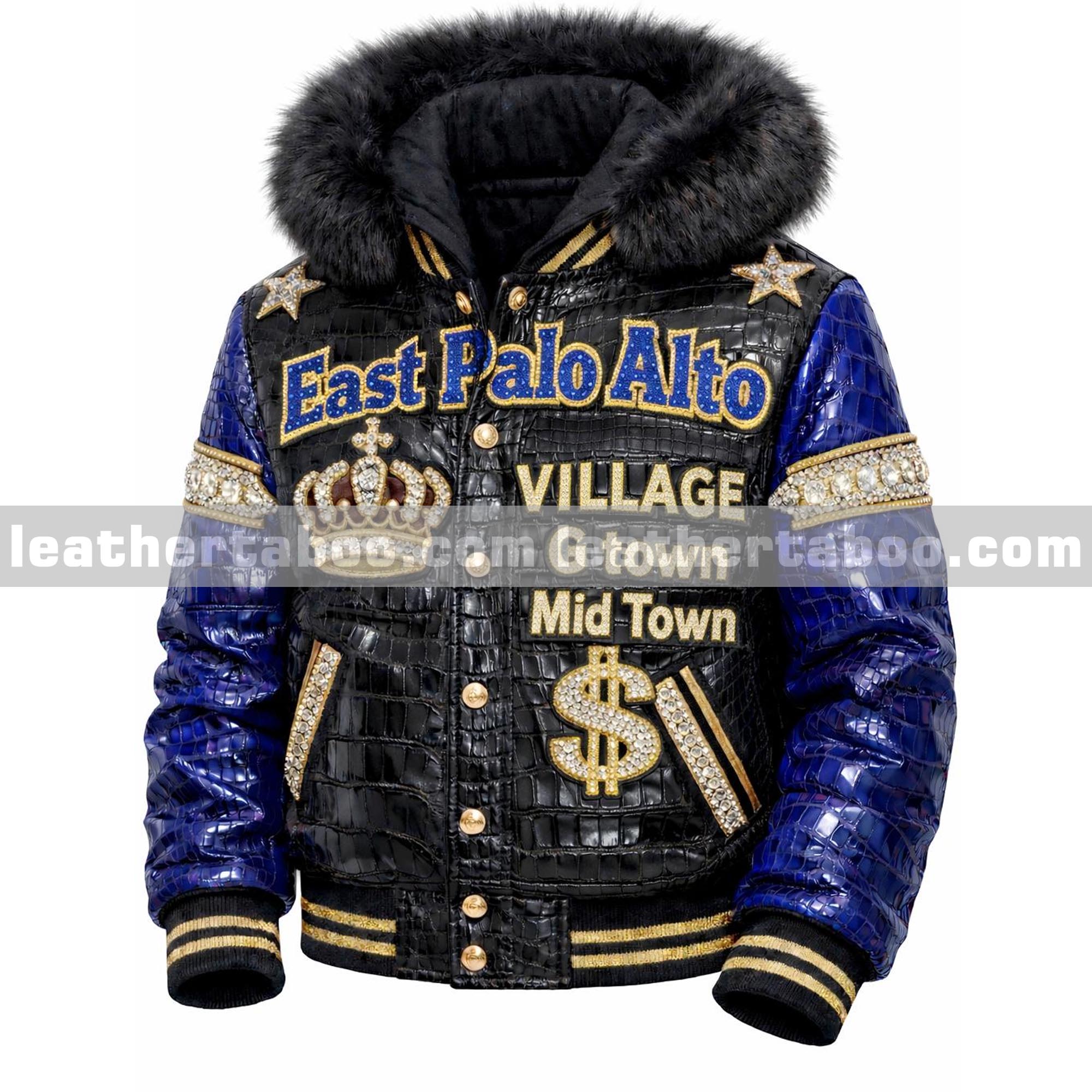 The "Midnight Sovereign" Luxury Croc Varsity leathertaboo.com