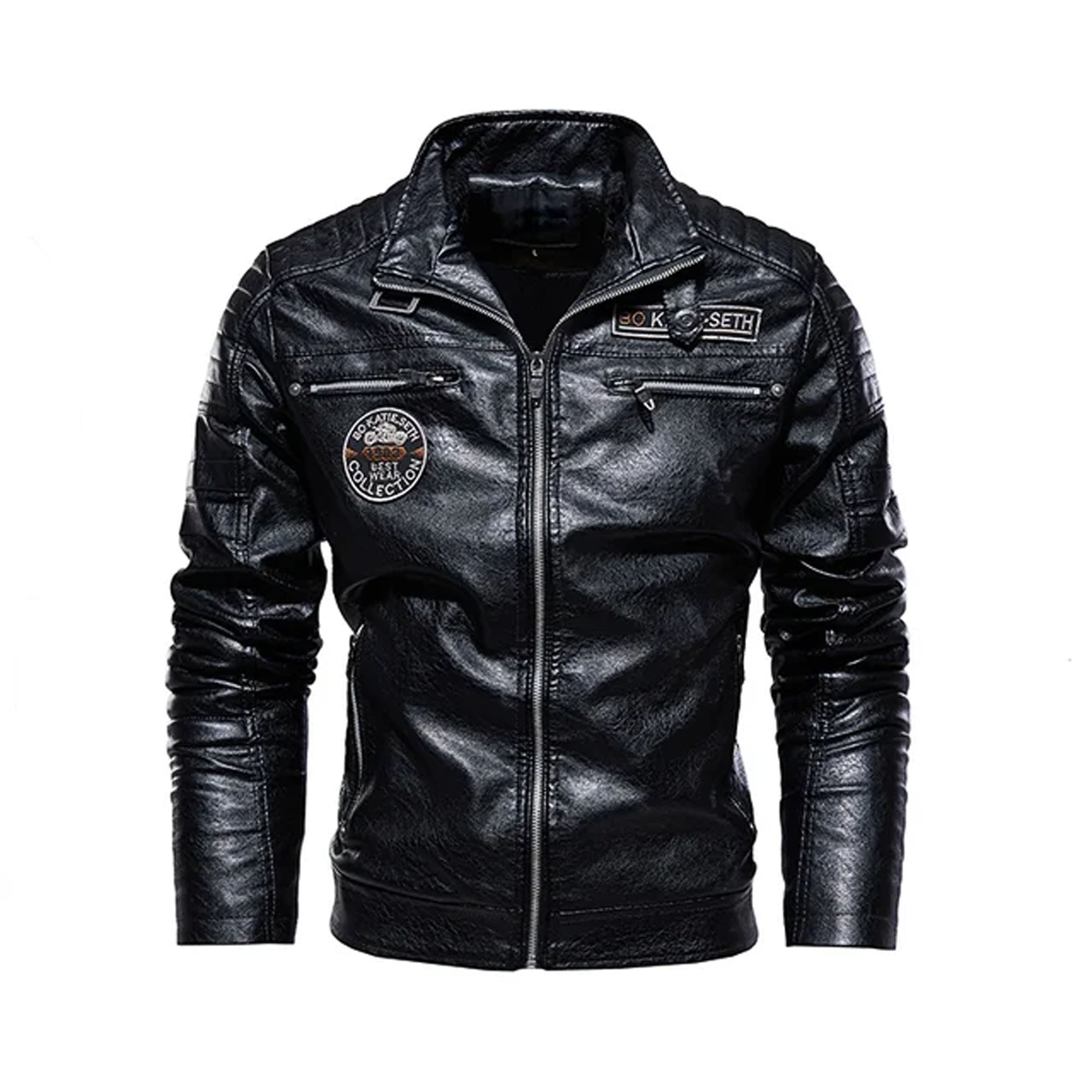 Winter Casual Motorcycle Slim PU Jacket