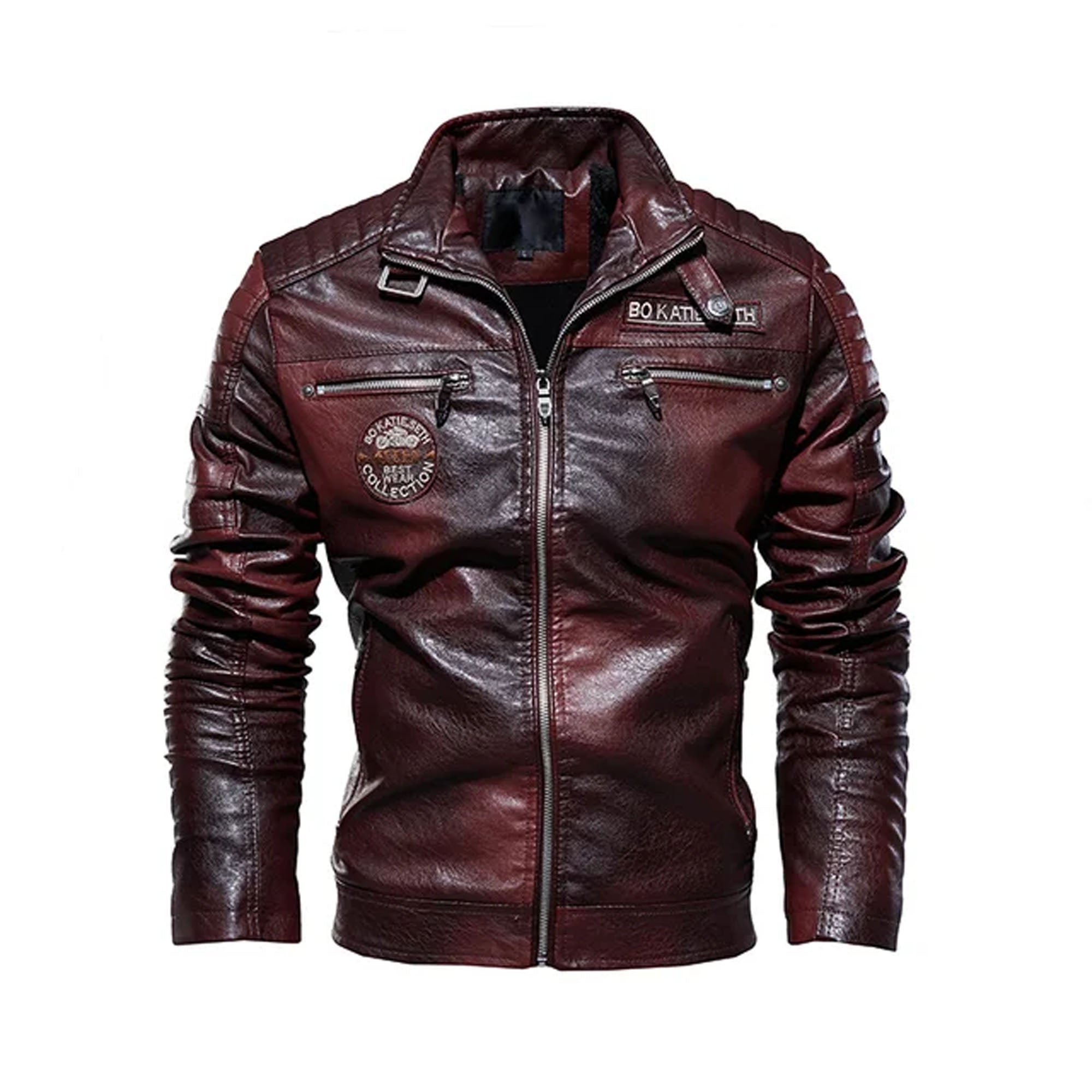 Winter Casual Motorcycle Slim PU Jacket