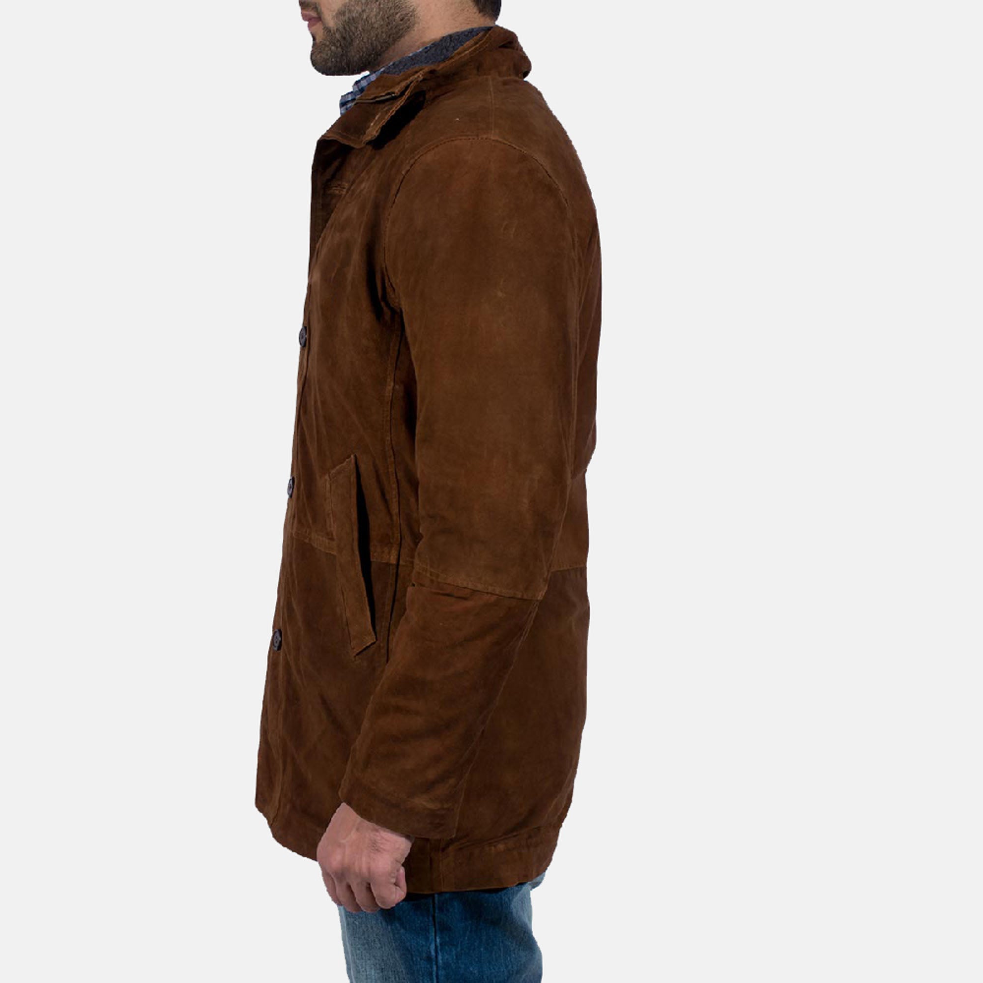 Western style suede leather jacket