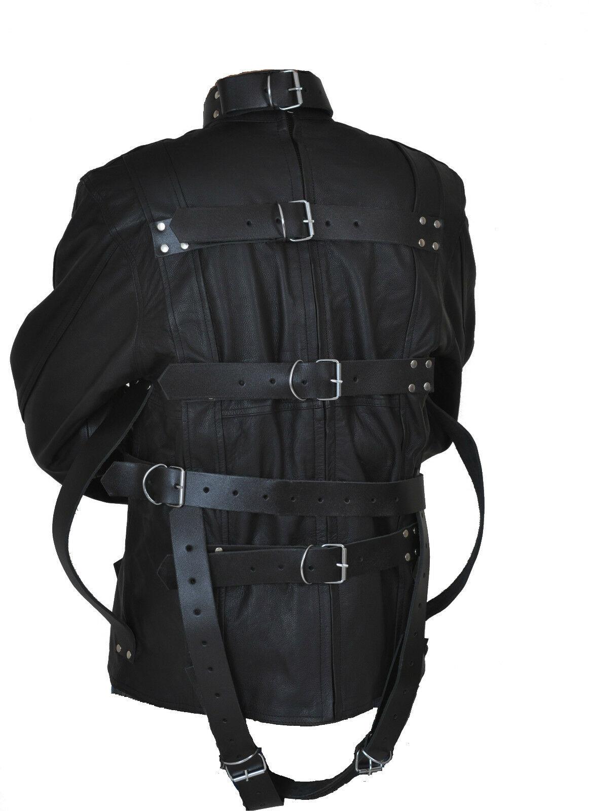 Real Heavy Cowhide Leather Adjustable Straight jacket