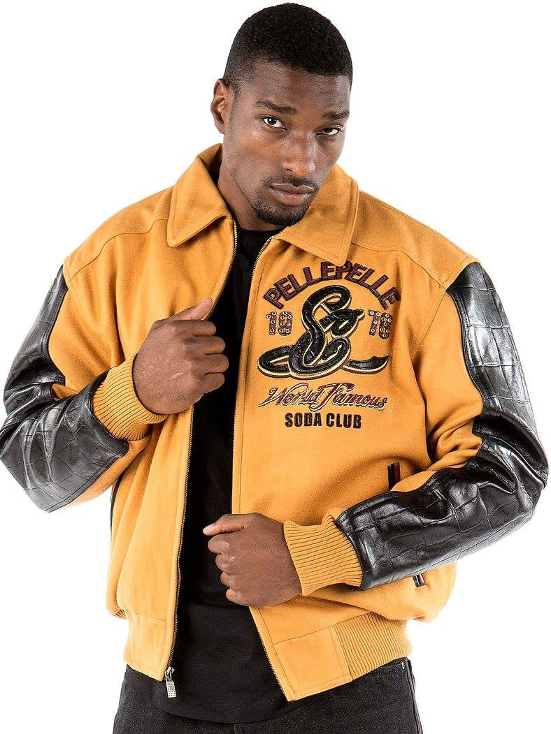 Pelle Pelle Yellow Soda Club Wool Jacket | MB Jacket leathertaboo.com