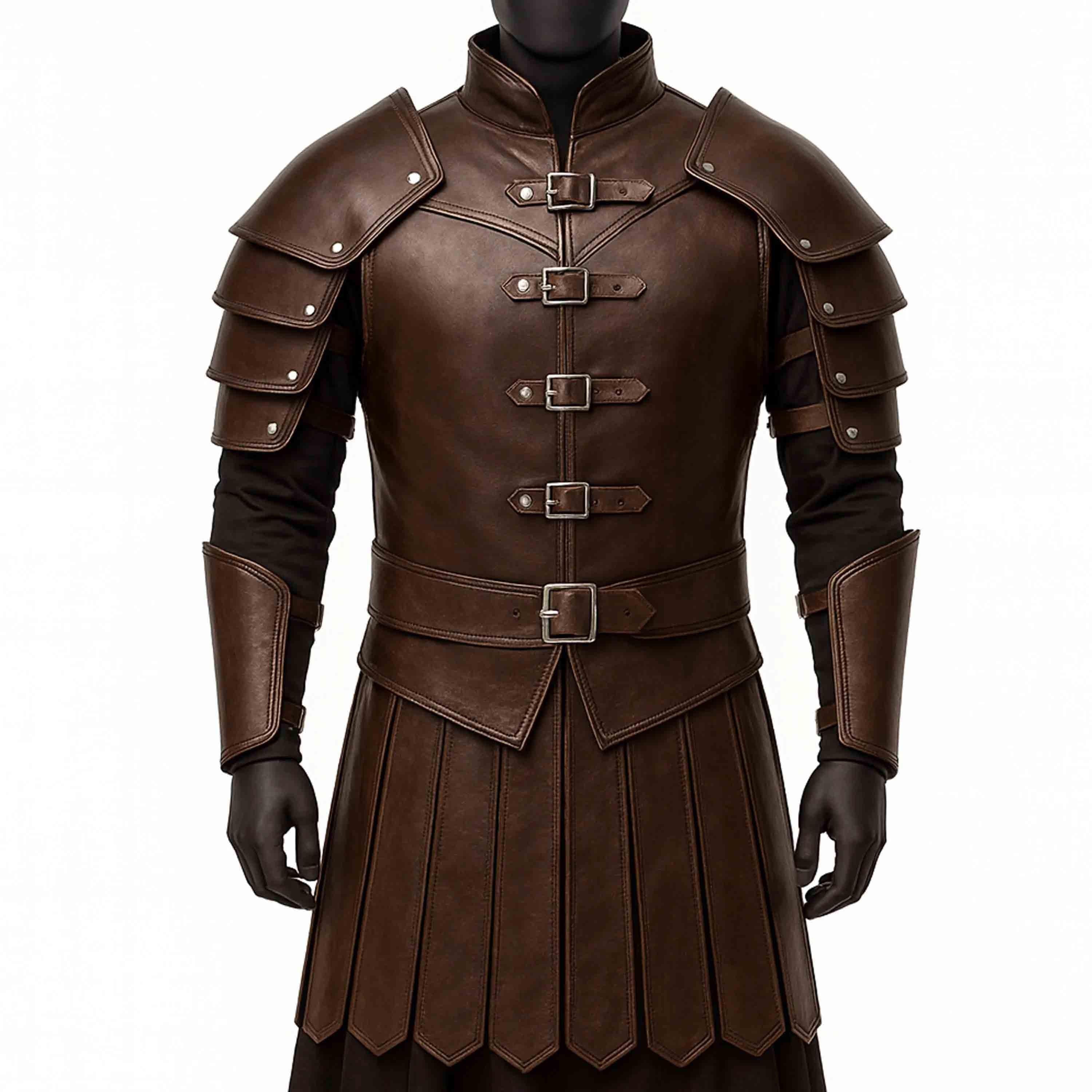 Medieval Premium Genuine Leather Armor Breastplate Knight Costume – Viking Renaissance Warrior LARP Cosplay Armor
