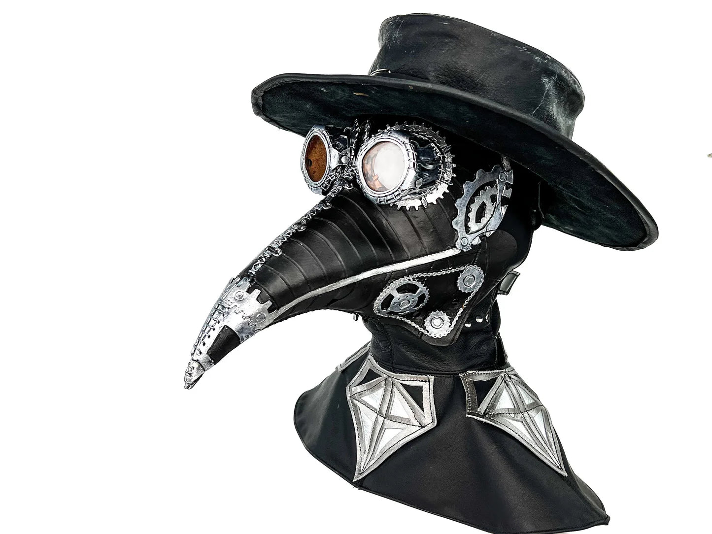 Premium Handmade Genuine Leather Bondage Plague Doctor Mask