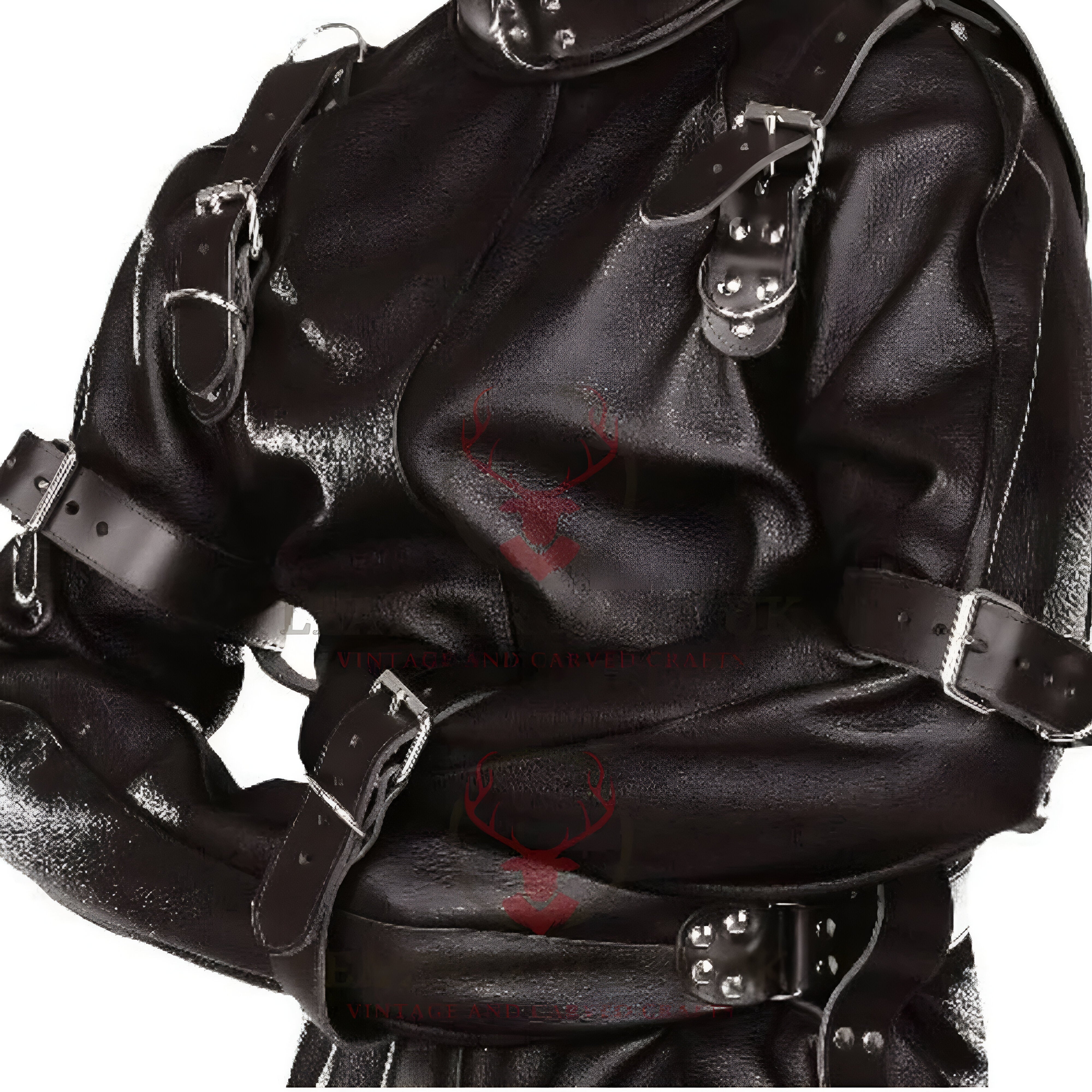 Master Leather Total Lockdown Restraint Strait Jacket Suit BDSM Roleplay | BDSM