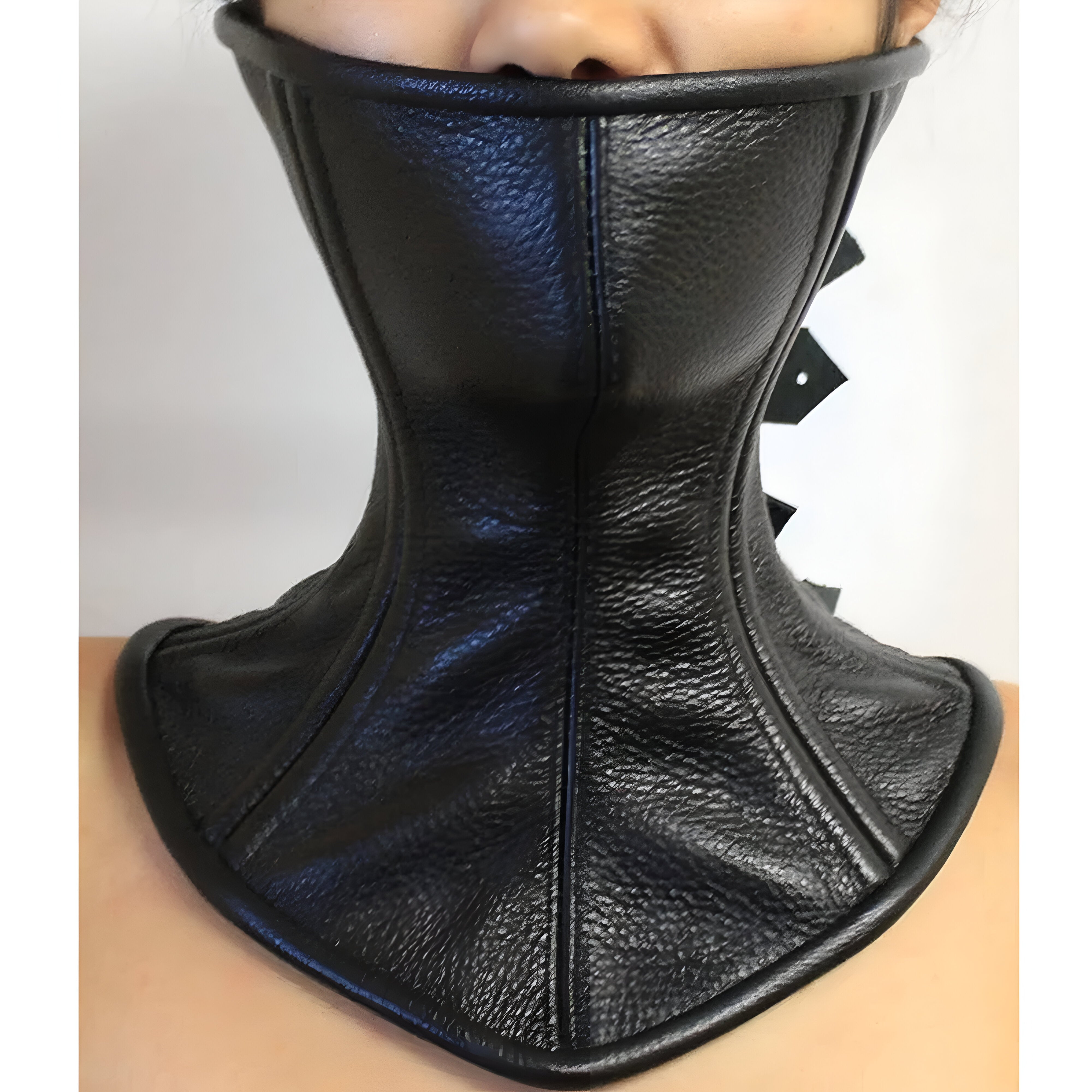 Real Cow Leather Over Mouth Neck-corset