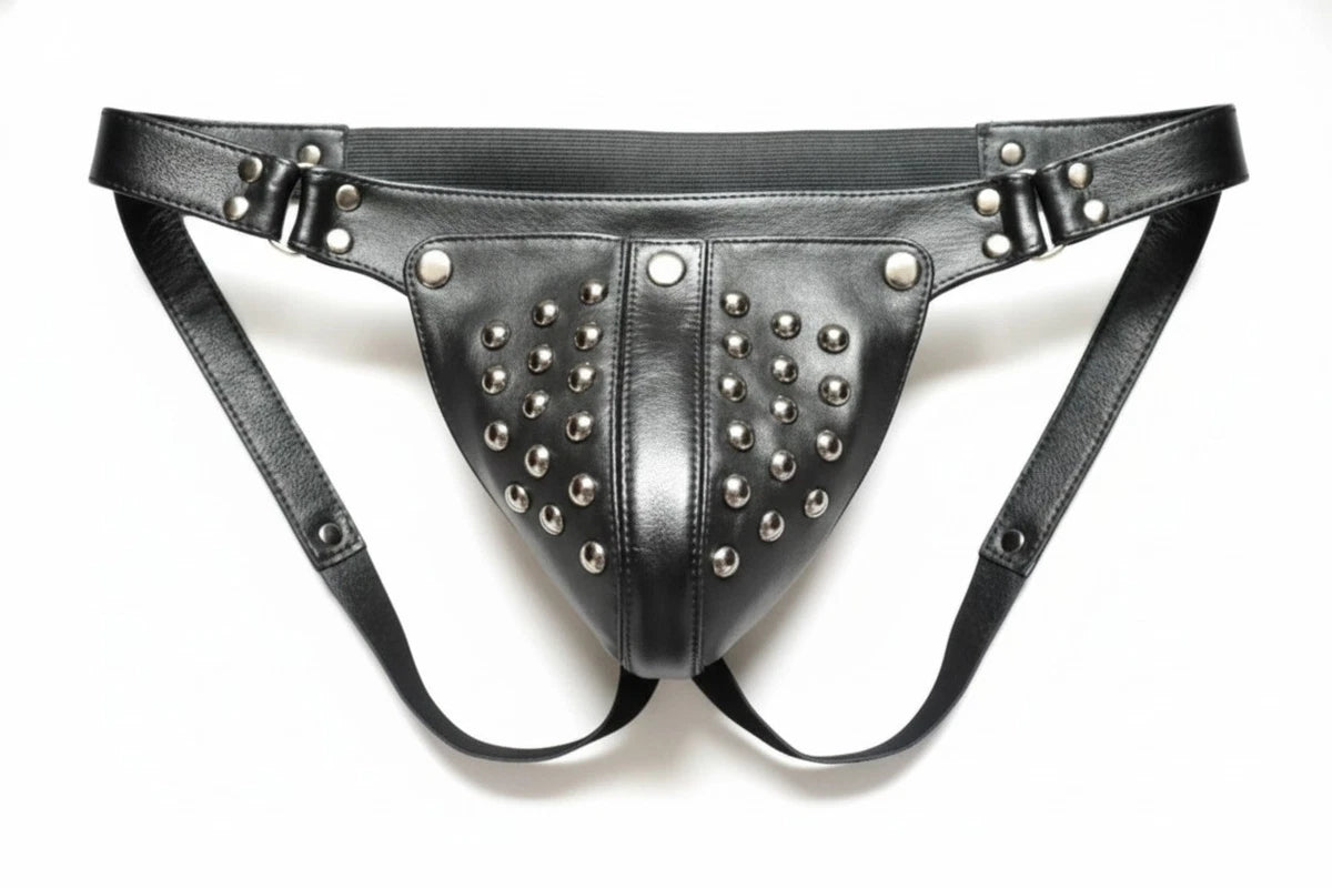 Man's Genuine Leather Gay Thong Slip String Jock strap Underwear